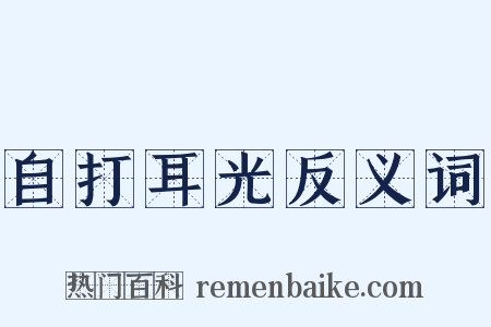 自打耳光反义词是什么意思的图片